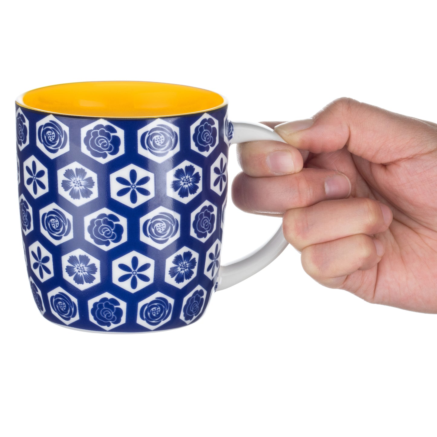 Annovero Colorful Small Coffee Mugs, 11.7 Fluid Ounce Capacity, Set of 6