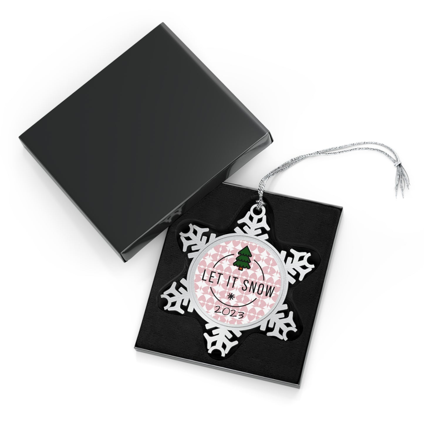 2023 Let It Snow Pewter Snowflake Ornament