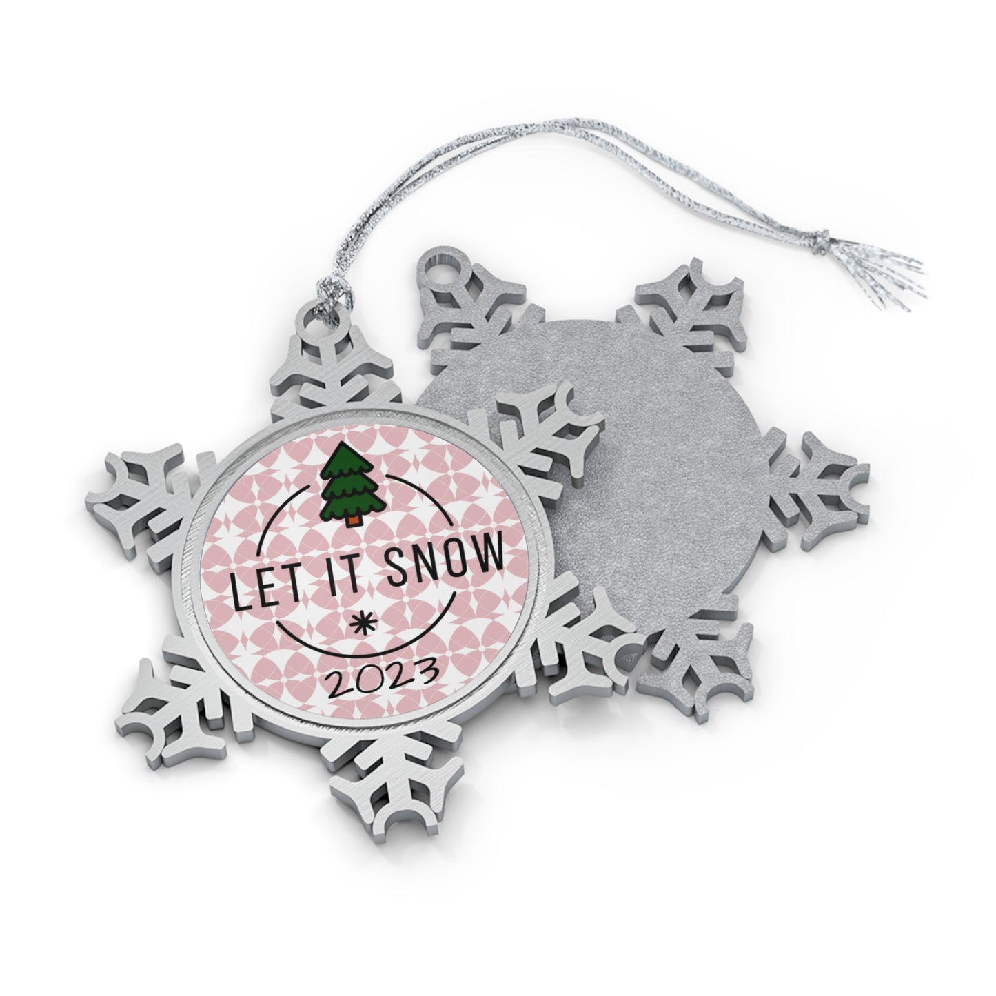 2023 Let It Snow Pewter Snowflake Ornament