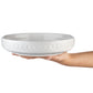 Annovero Pasta Bowl Plates | Microwavable Oven Safe | 40 Oz Capacity | Set of 4 | White