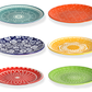 Annovero Colorful Dessert Plates, 7 Inch Diameter, Set of 6