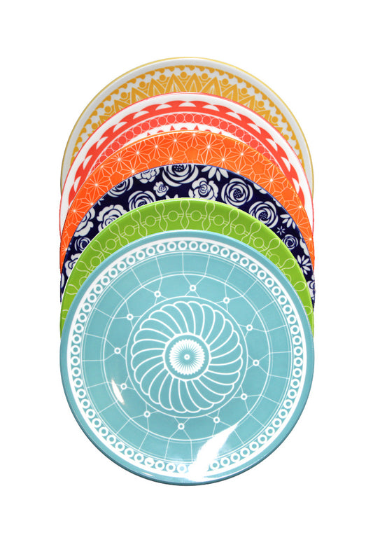 Individual Dinner Plate 10.5" Diameter in each of the 6 designs