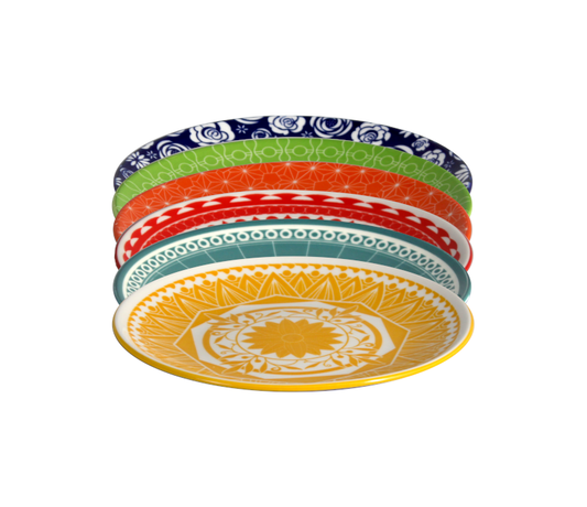 Individual Dessert Plate 6.0" Diameter in each of the 6 designs