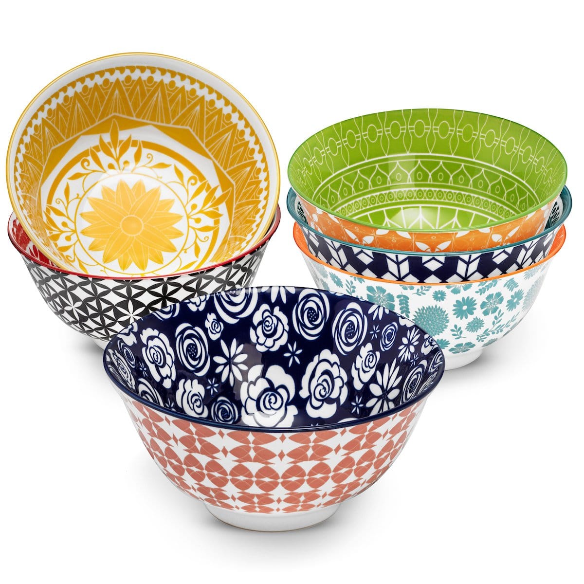 annovero cereal bowls, set of 6