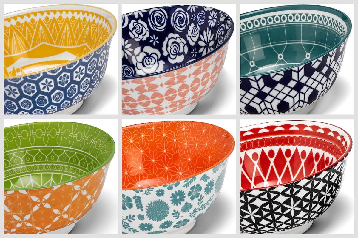 annovero cereal bowls, set of 6