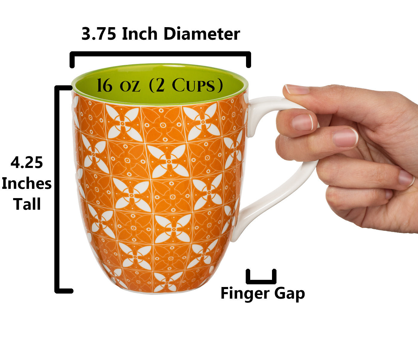 Coffee Mugs, 16 oz, Set of 2